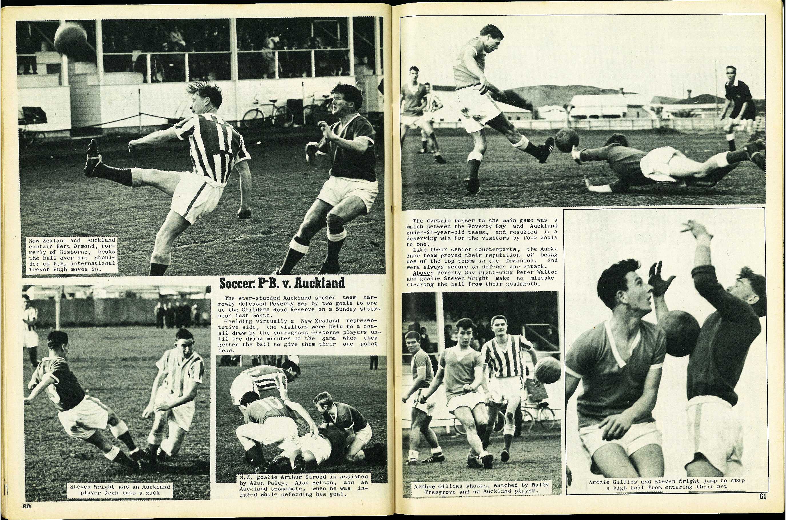 Soccer: P.B. v. Auckland - Gisborne Photo News - No 122 : August 13, 1964
