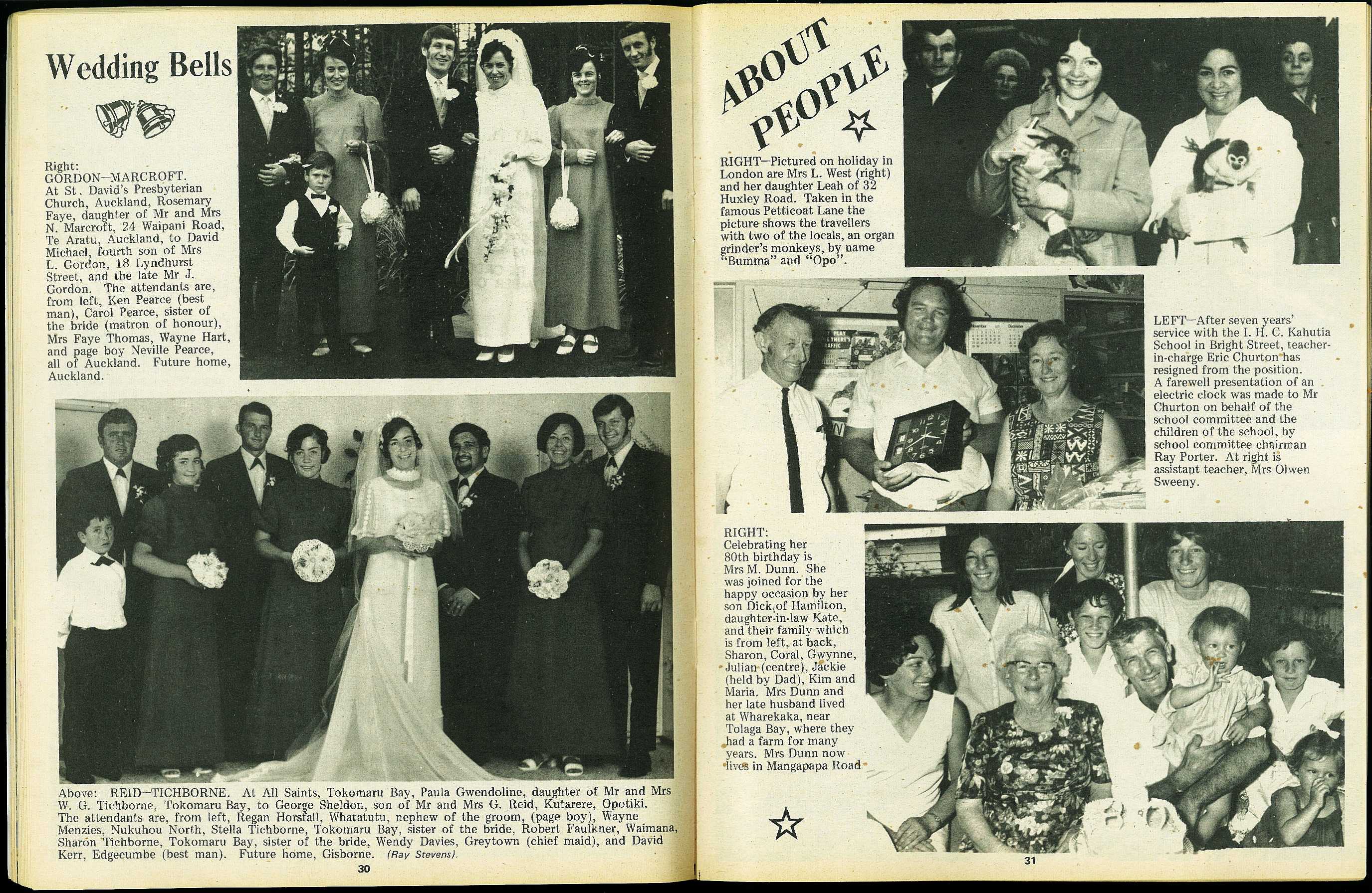 Wedding Bells - Gisborne Photo News - No 200 : February 24, 1971